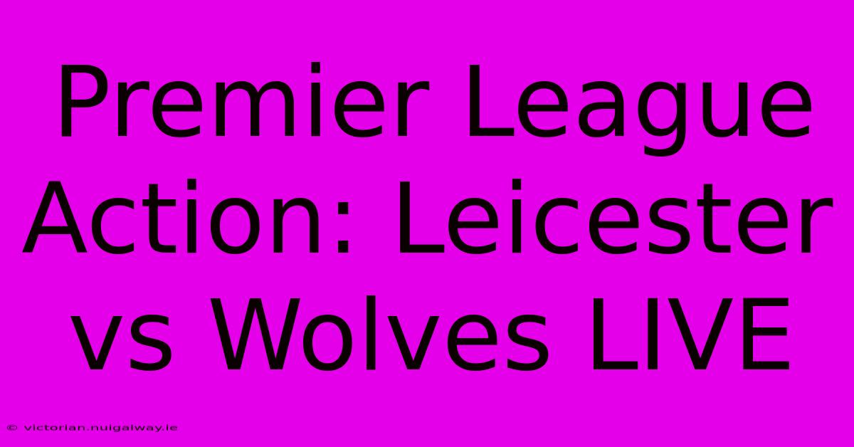 Premier League Action: Leicester Vs Wolves LIVE