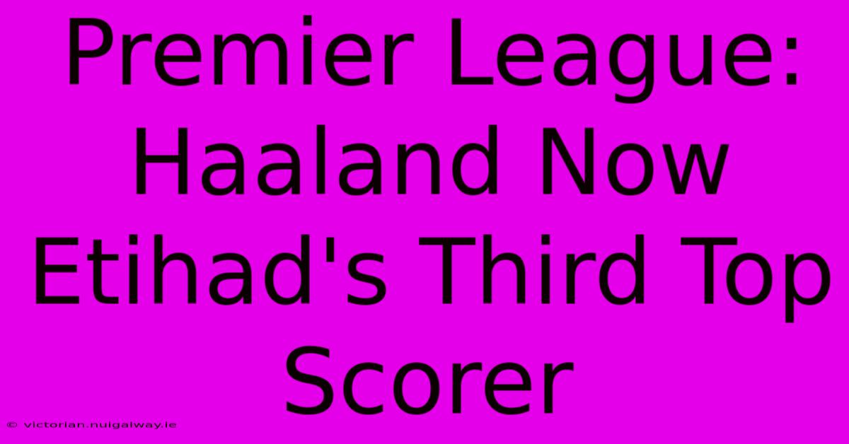 Premier League: Haaland Now Etihad's Third Top Scorer