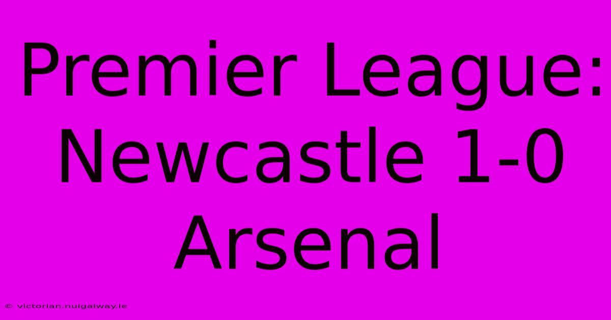 Premier League: Newcastle 1-0 Arsenal