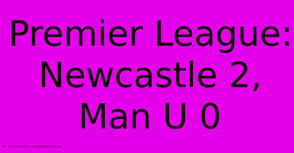 Premier League: Newcastle 2, Man U 0