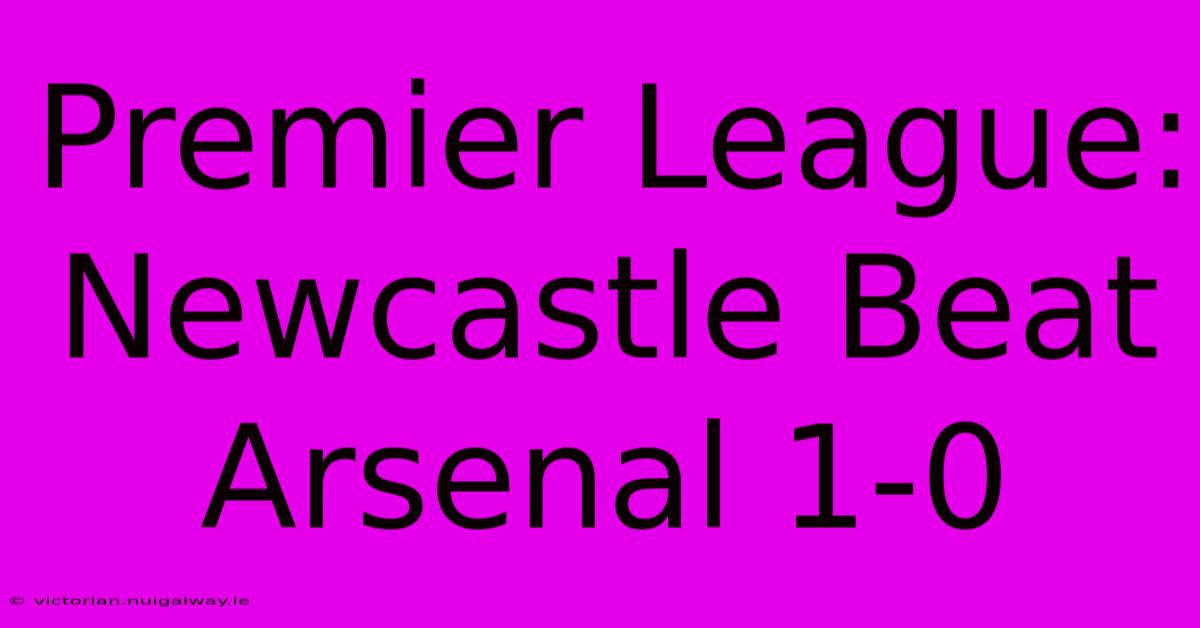 Premier League: Newcastle Beat Arsenal 1-0