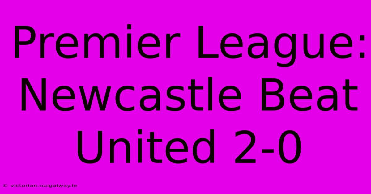 Premier League: Newcastle Beat United 2-0