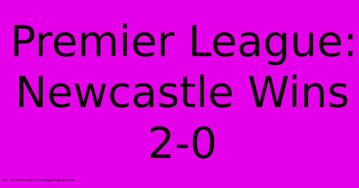 Premier League: Newcastle Wins 2-0