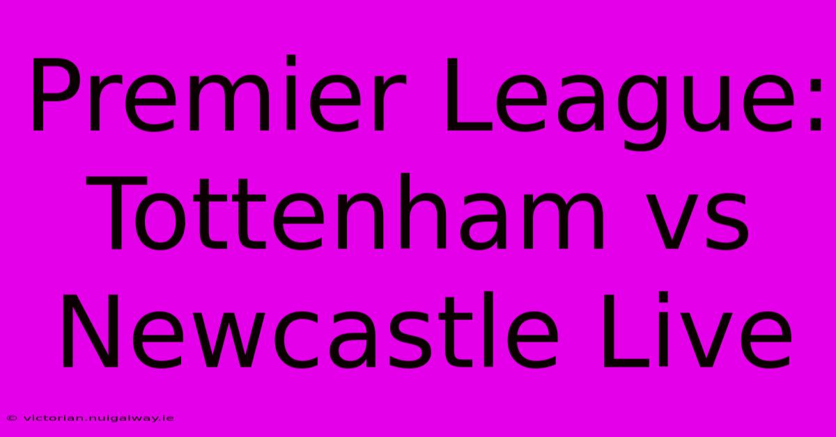 Premier League: Tottenham Vs Newcastle Live