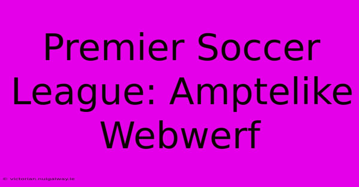 Premier Soccer League: Amptelike Webwerf