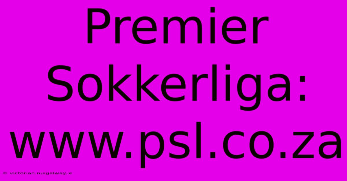 Premier Sokkerliga:  Www.psl.co.za