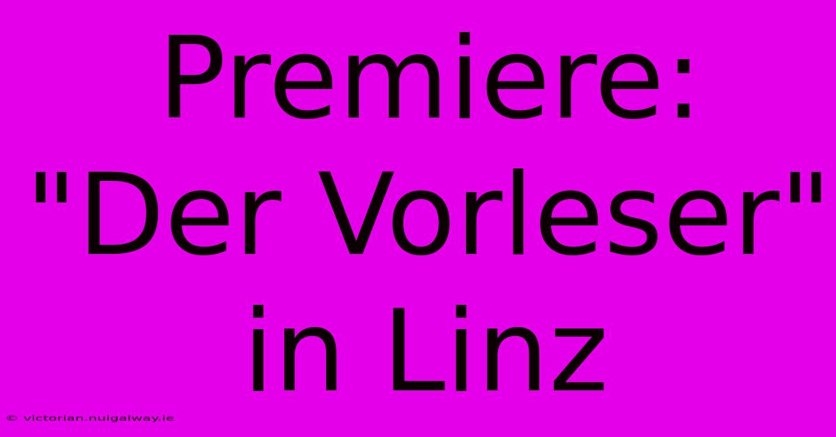 Premiere: 