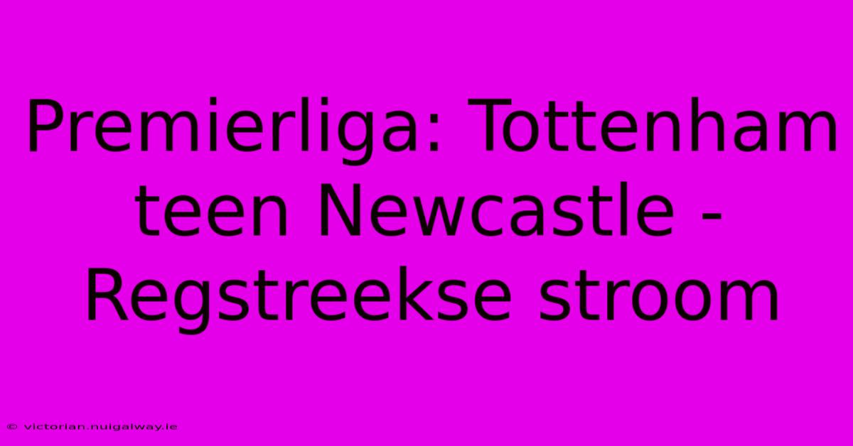 Premierliga: Tottenham Teen Newcastle - Regstreekse Stroom