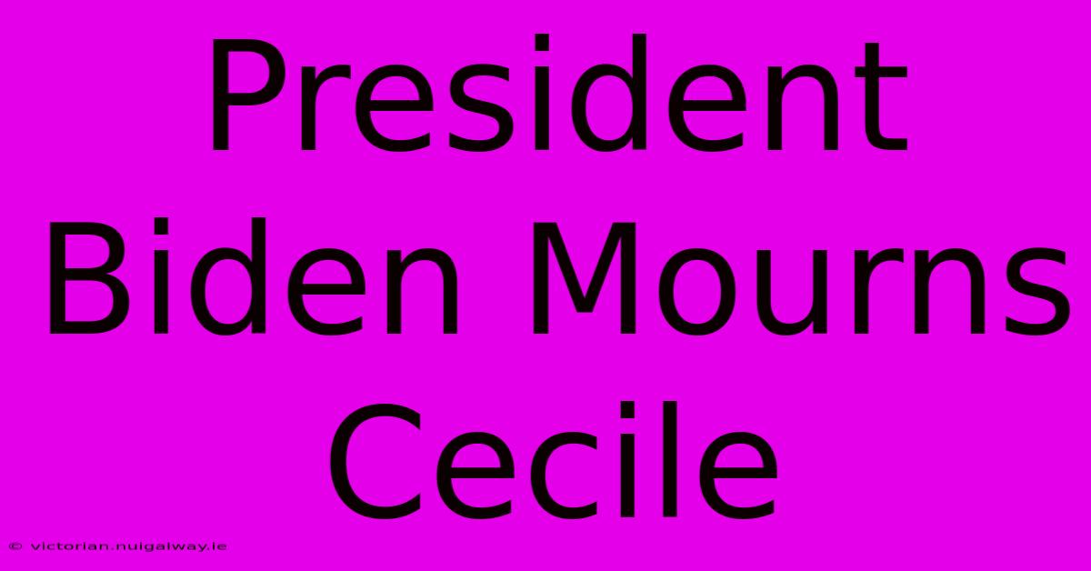 President Biden Mourns Cecile