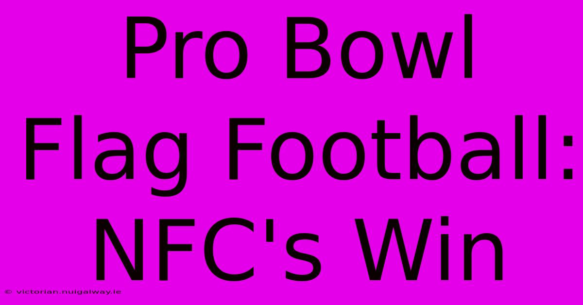 Pro Bowl Flag Football: NFC's Win