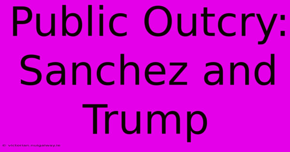 Public Outcry: Sanchez And Trump