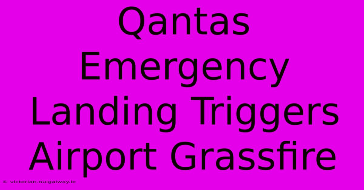 Qantas Emergency Landing Triggers Airport Grassfire 