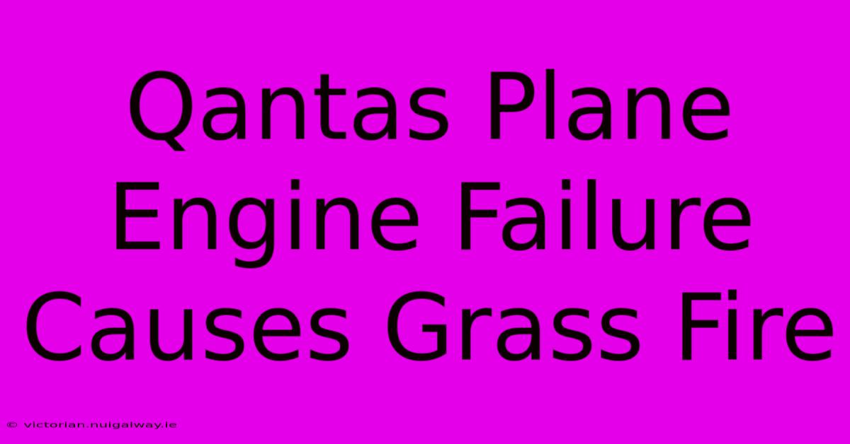 Qantas Plane Engine Failure Causes Grass Fire