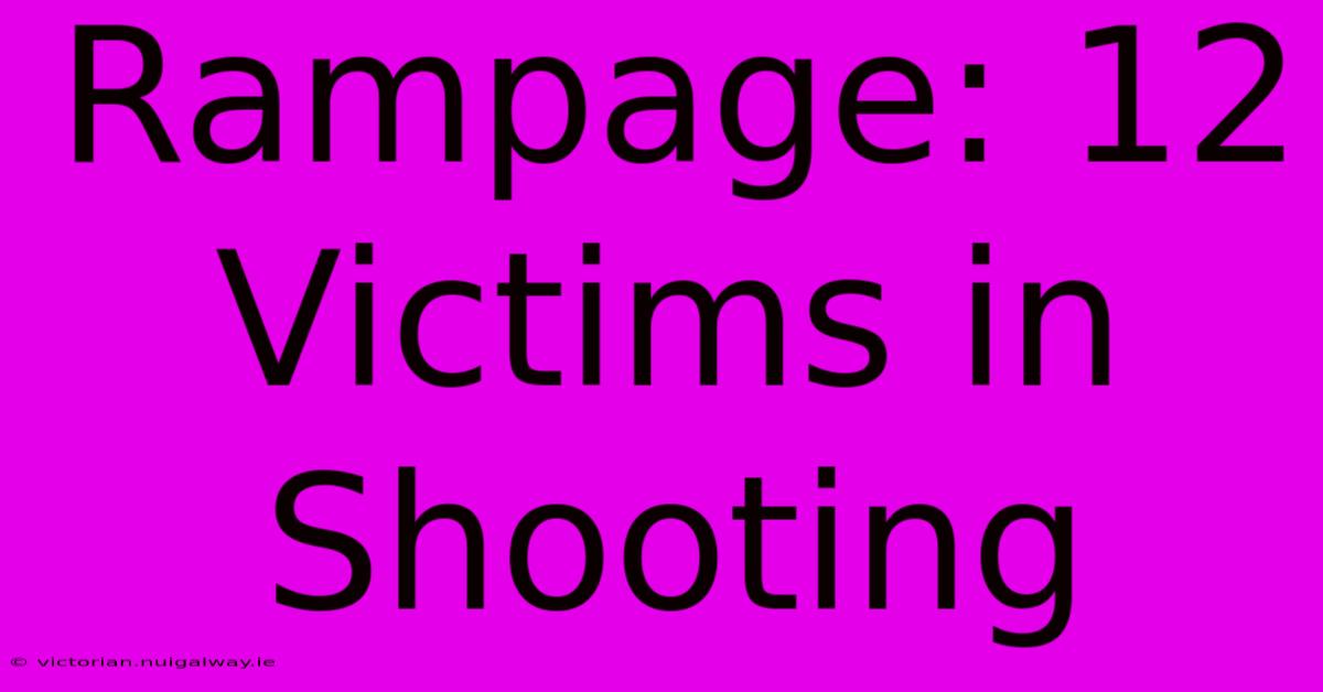 Rampage: 12 Victims In Shooting