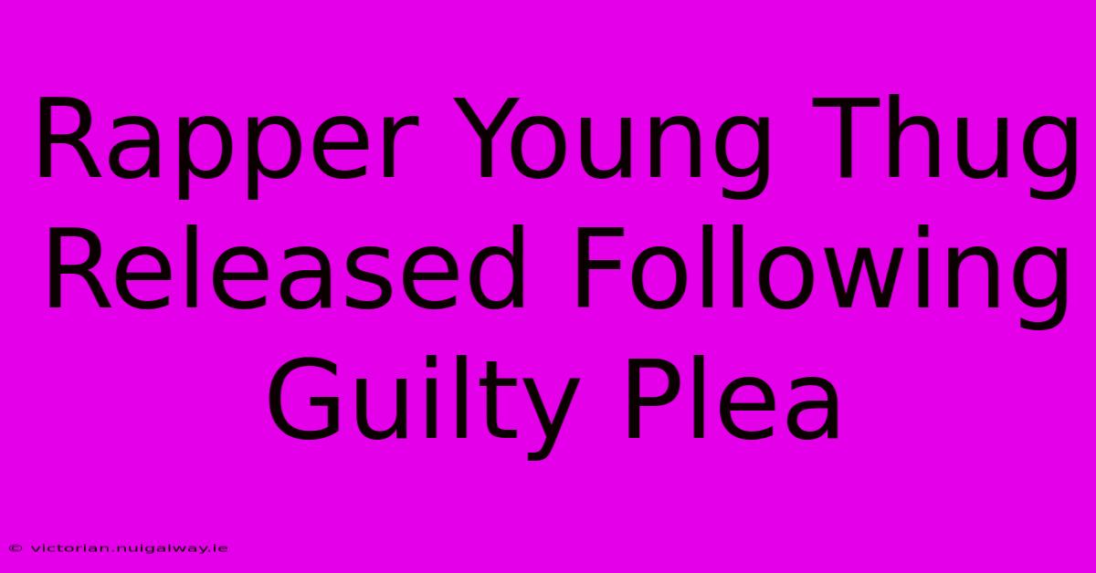 Rapper Young Thug Released Following Guilty Plea