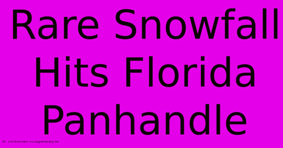 Rare Snowfall Hits Florida Panhandle