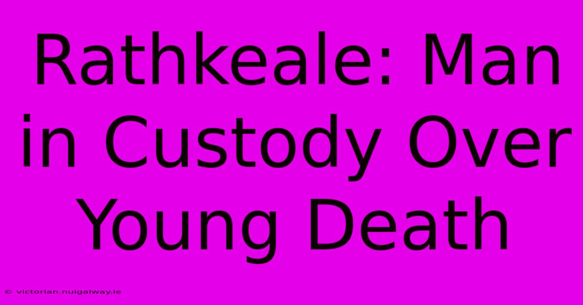 Rathkeale: Man In Custody Over Young Death