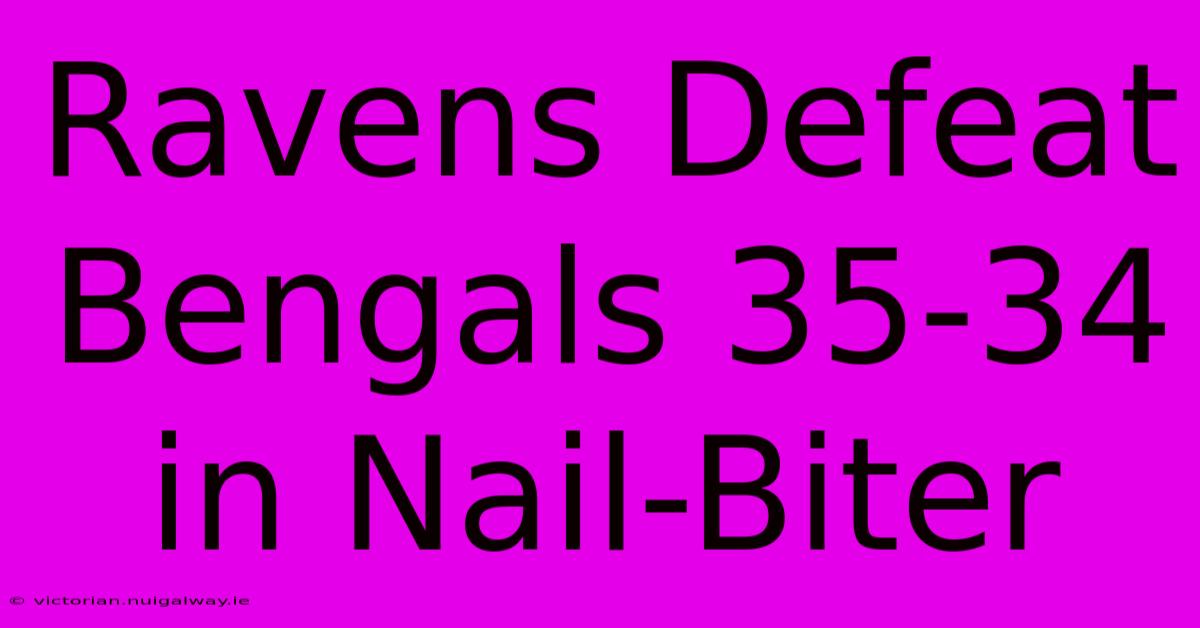 Ravens Defeat Bengals 35-34 In Nail-Biter