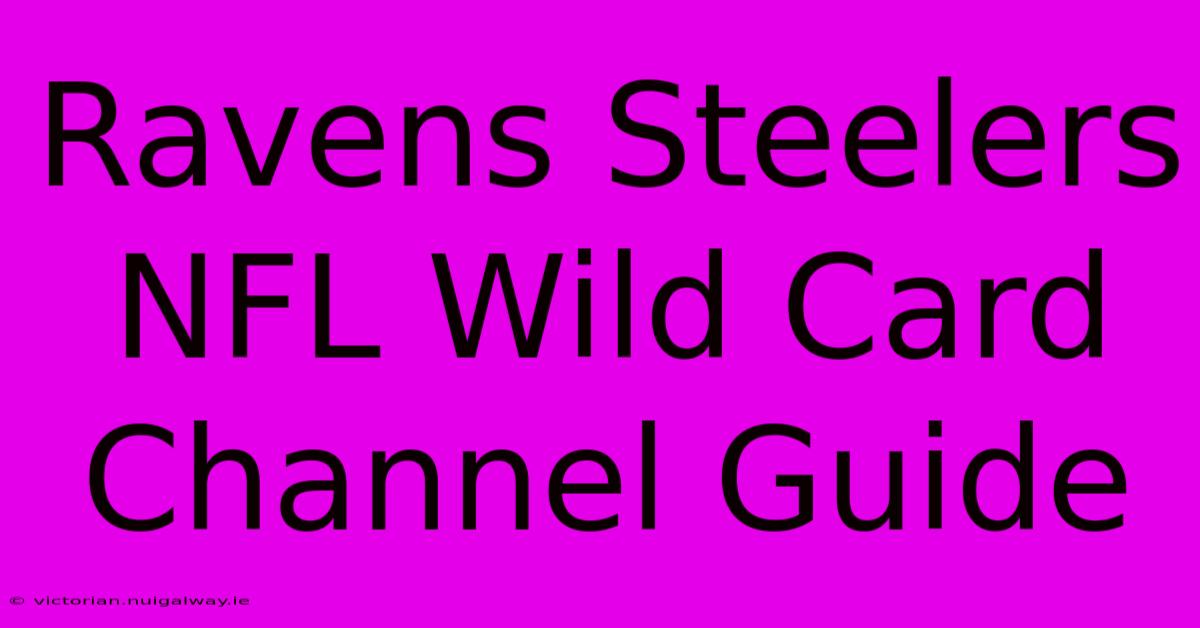 Ravens Steelers NFL Wild Card Channel Guide