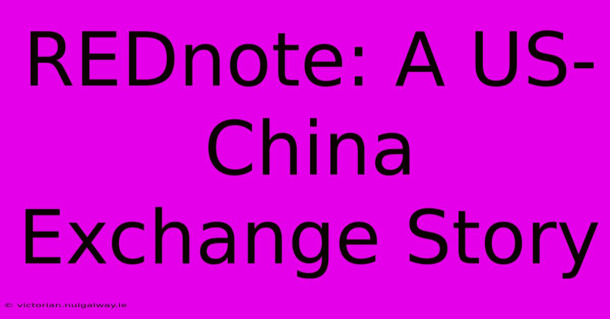 REDnote: A US-China Exchange Story