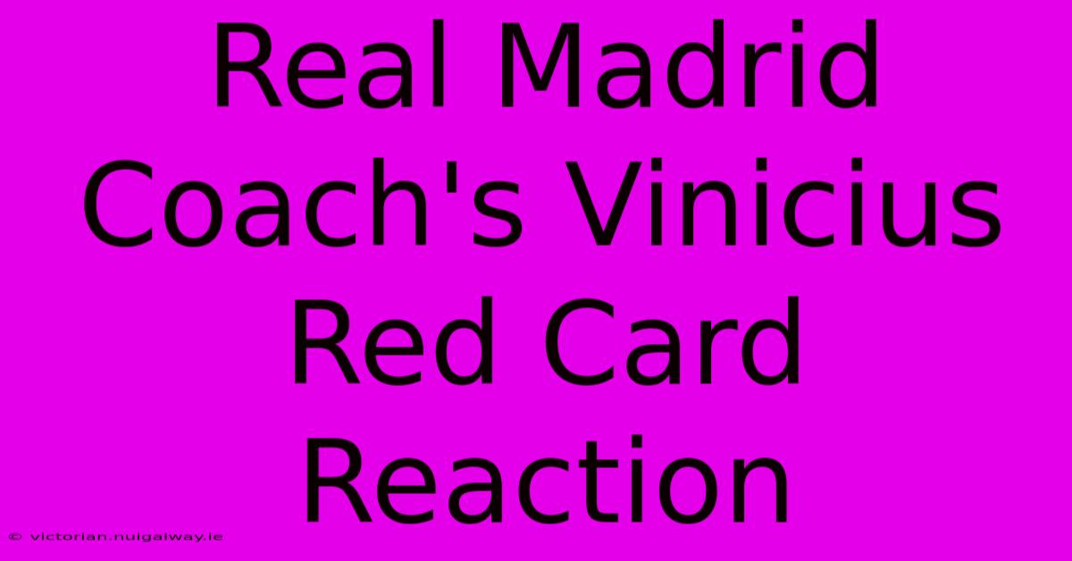 Real Madrid Coach's Vinicius Red Card Reaction