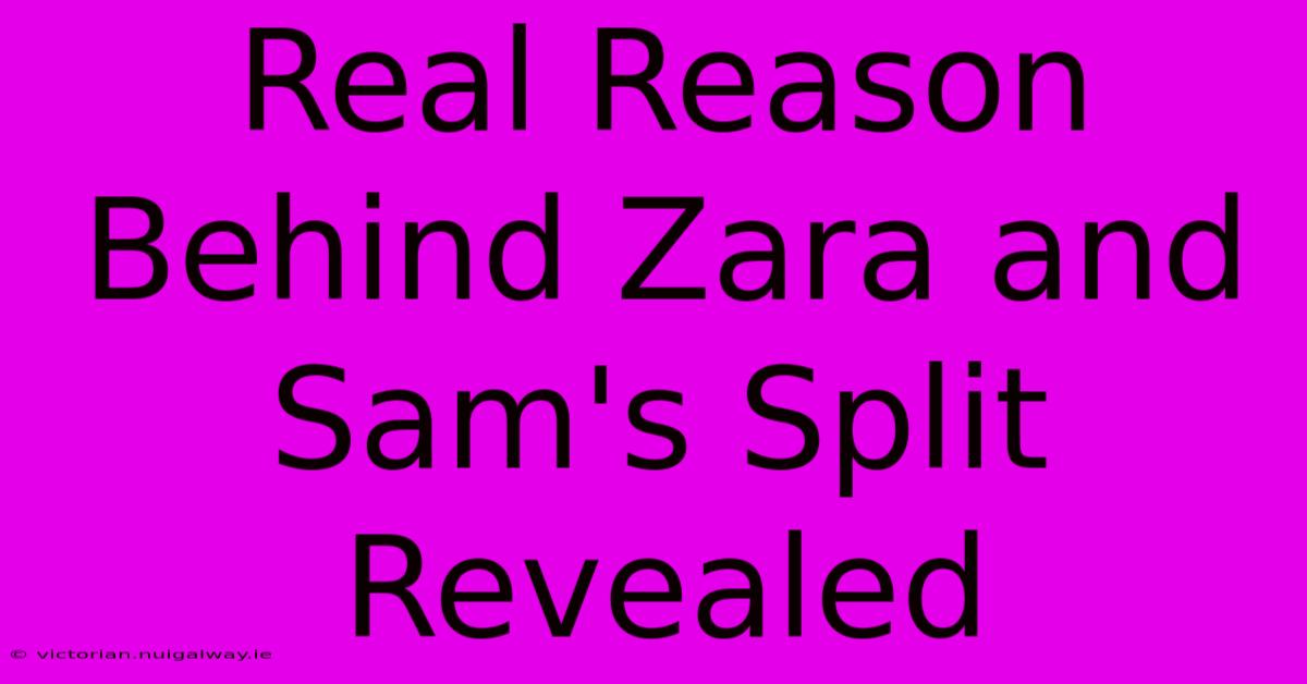 Real Reason Behind Zara And Sam's Split Revealed