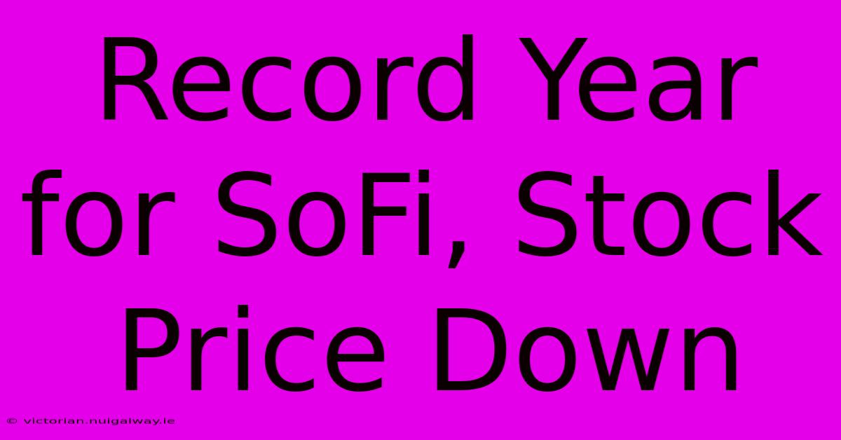 Record Year For SoFi, Stock Price Down