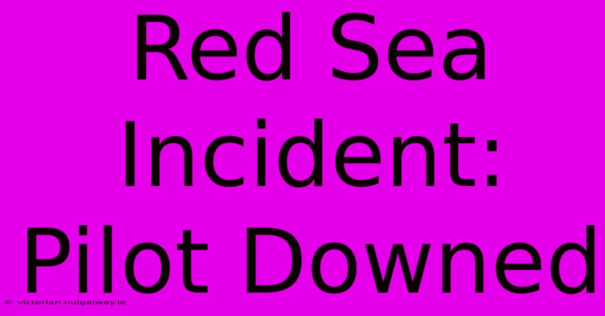 Red Sea Incident: Pilot Downed