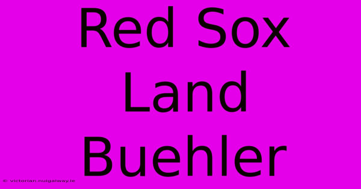 Red Sox Land Buehler