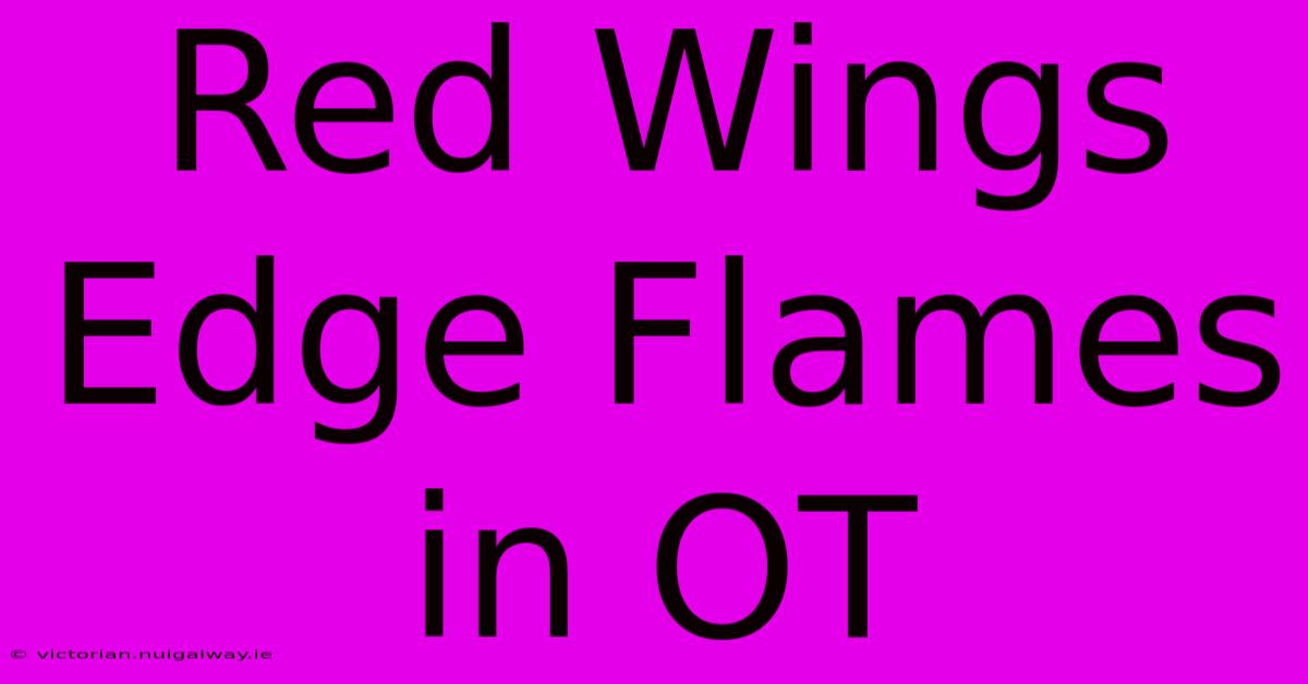 Red Wings Edge Flames In OT