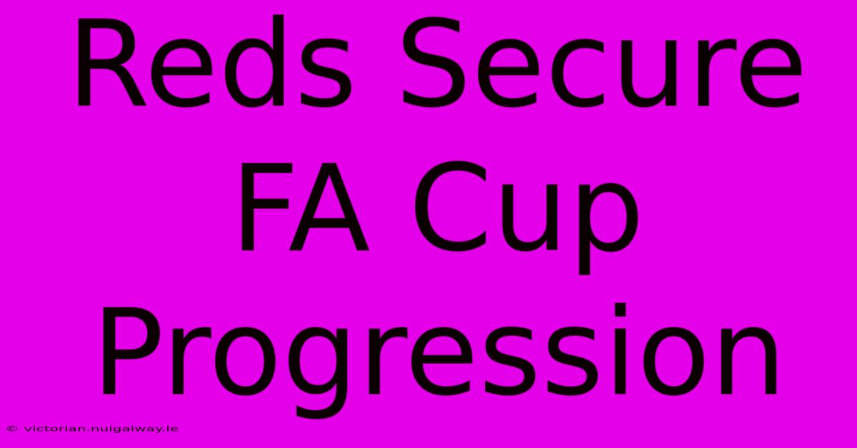 Reds Secure FA Cup Progression