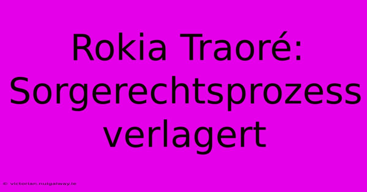 Rokia Traoré:  Sorgerechtsprozess Verlagert