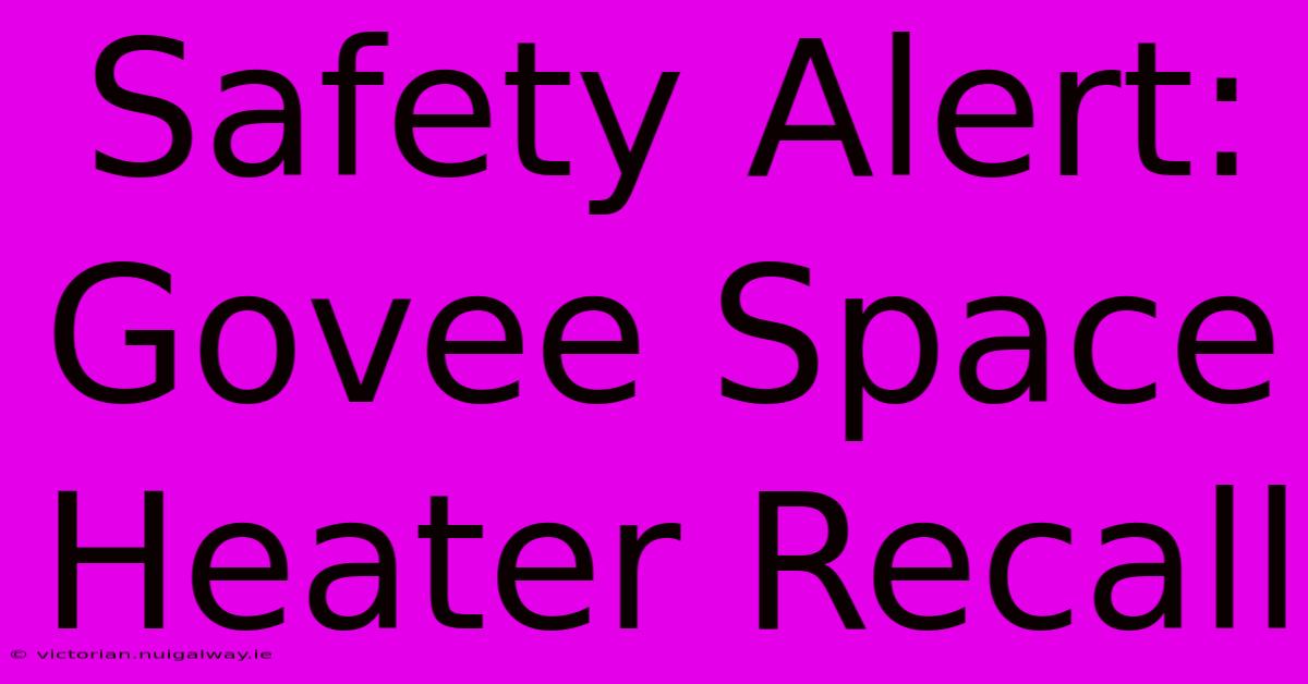 Safety Alert: Govee Space Heater Recall