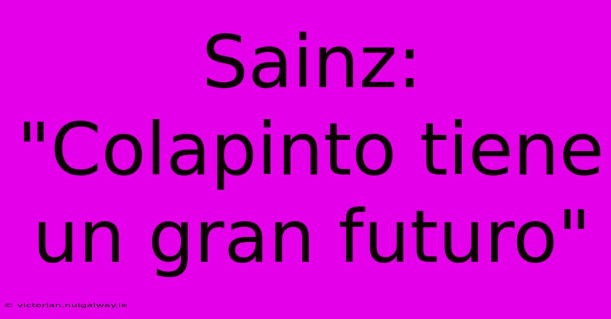 Sainz: 