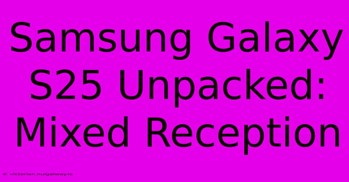 Samsung Galaxy S25 Unpacked: Mixed Reception