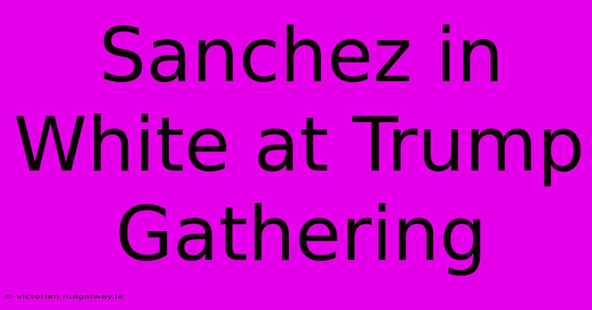 Sanchez In White At Trump Gathering