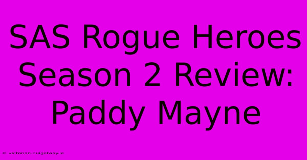 SAS Rogue Heroes Season 2 Review: Paddy Mayne