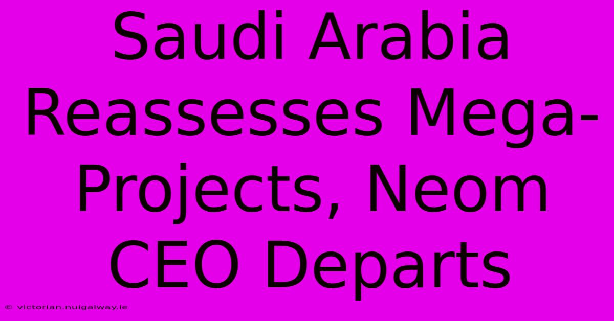 Saudi Arabia Reassesses Mega-Projects, Neom CEO Departs 