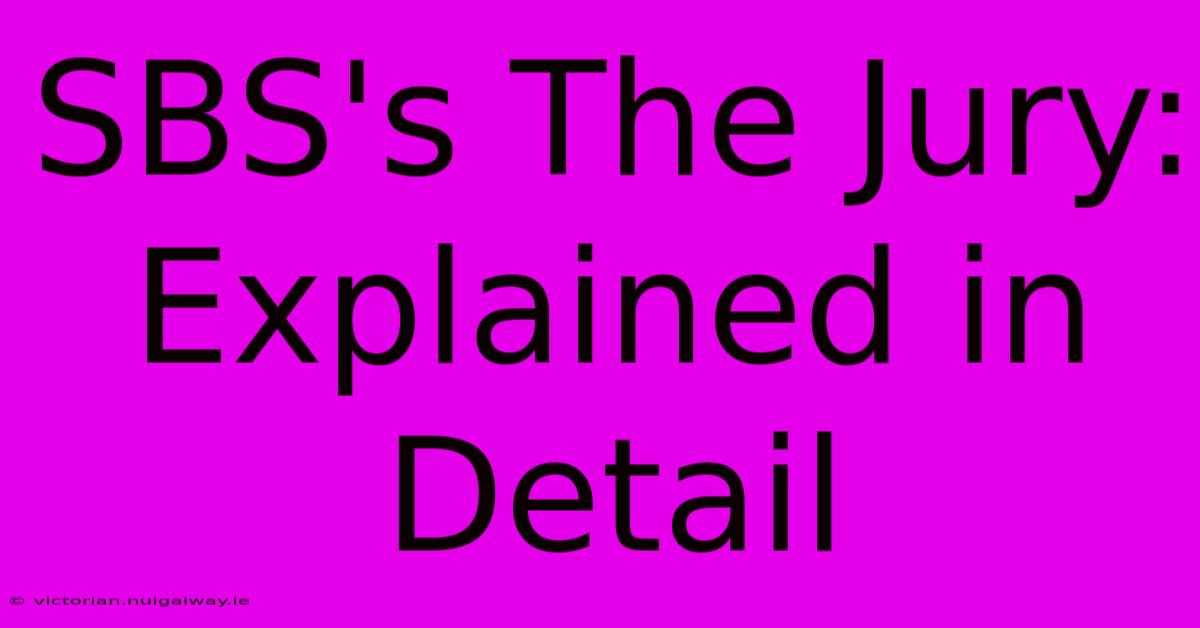 SBS's The Jury: Explained In Detail