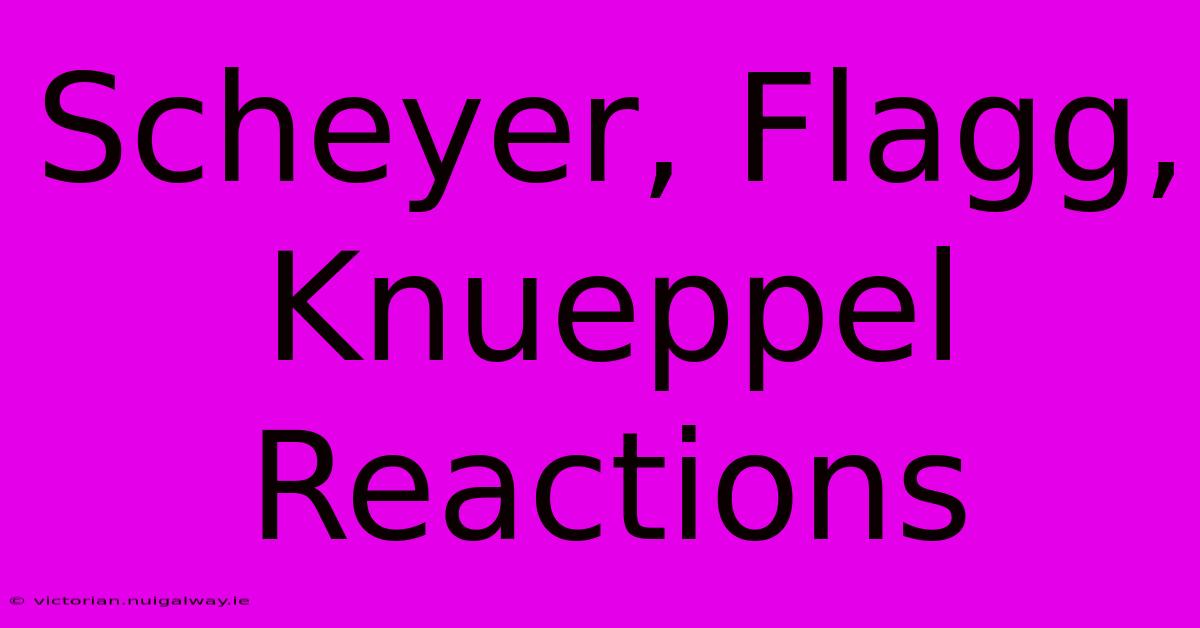 Scheyer, Flagg, Knueppel Reactions