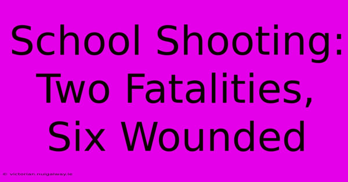 School Shooting: Two Fatalities, Six Wounded