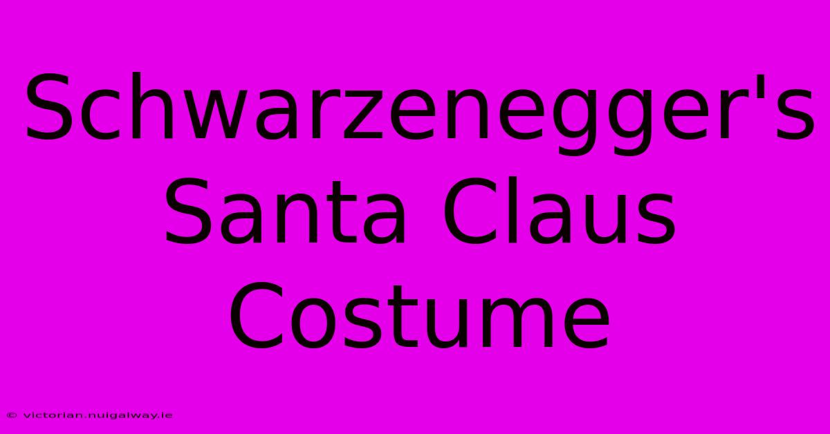 Schwarzenegger's Santa Claus Costume