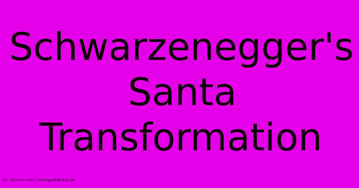 Schwarzenegger's Santa Transformation