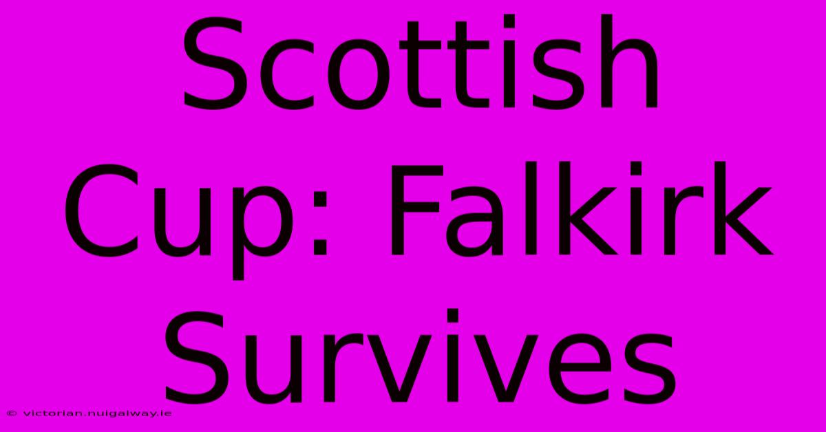 Scottish Cup: Falkirk Survives