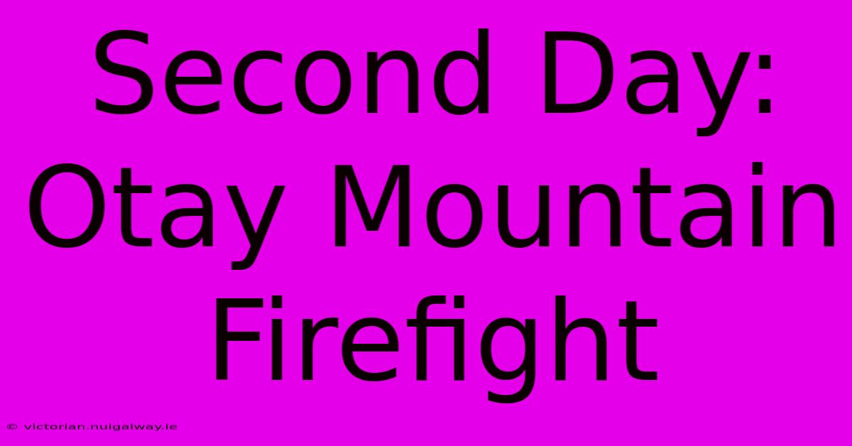 Second Day: Otay Mountain Firefight