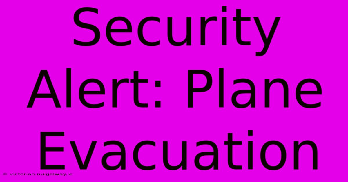 Security Alert: Plane Evacuation