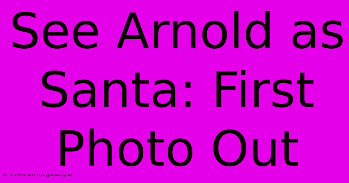 See Arnold As Santa: First Photo Out