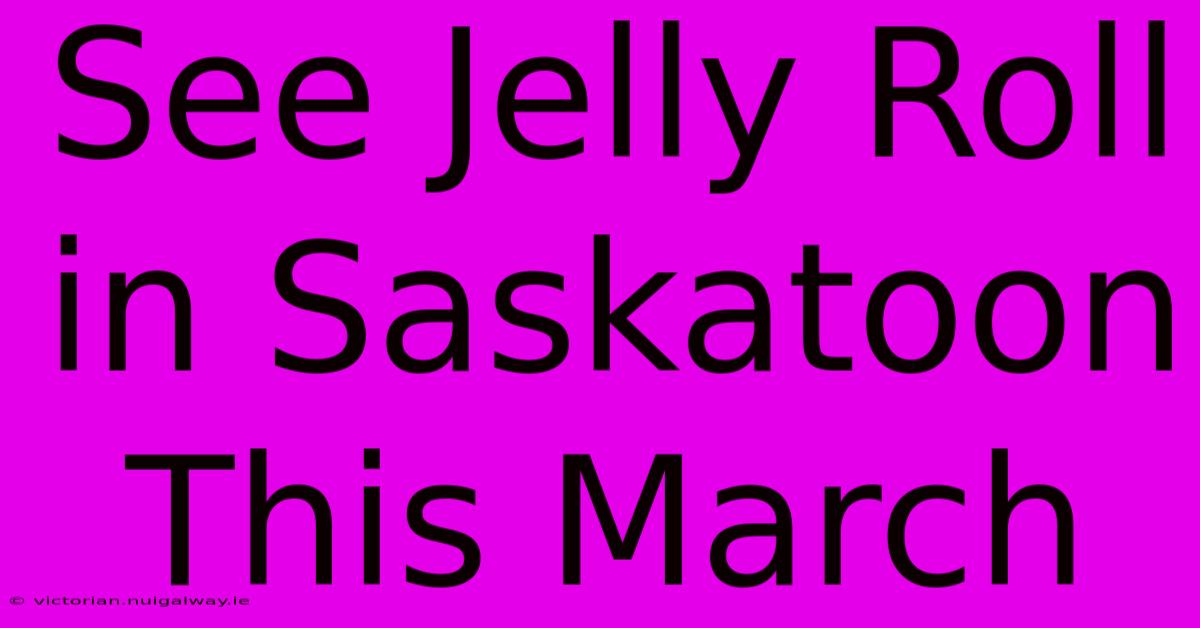 See Jelly Roll In Saskatoon This March