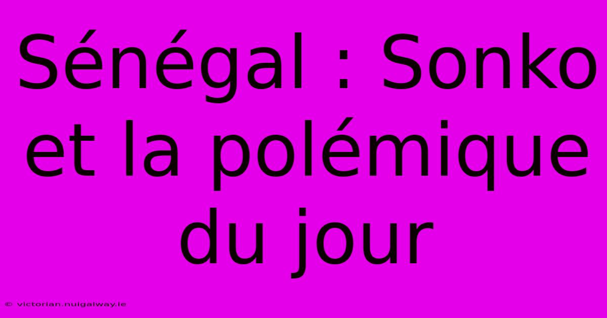 Sénégal : Sonko Et La Polémique Du Jour