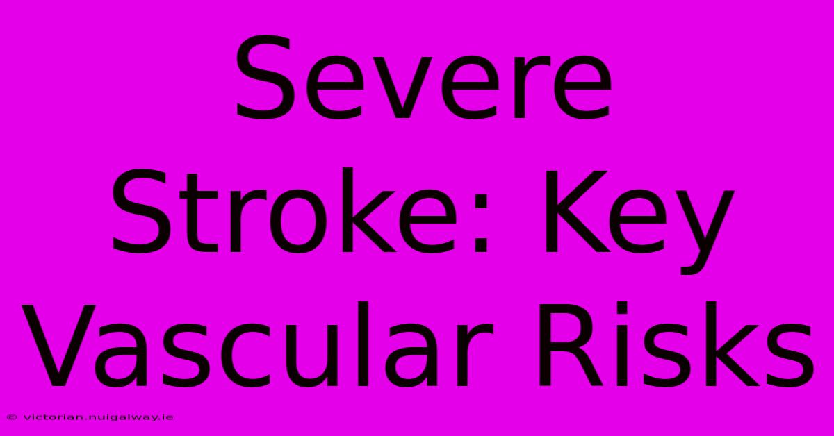 Severe Stroke: Key Vascular Risks